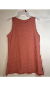 Athletic Works Women's Size 2XL Orange Athleisure Striped Tunic Sleeveless Top - Picture 1 of 11