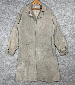 VINTAGE 30s Wearwell Salt and Pepper Cotton Shop Coat Jacket Sanforized 1930s - Picture 1 of 24