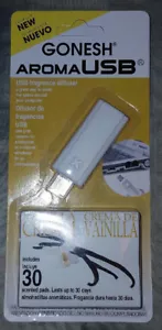 GONESH® brand USB aroma stick diffuser with 30 refills "vanilla cream" scent NEW - Picture 1 of 1