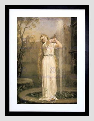 85977 JOHN WILLIAM WATERHOUSE UNDINE OLD MASTER BLACK Decor Wall Print Poster - Image 1 of 4