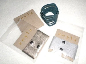 ZEYLA Italian Leather Bracelet Cuff in 3 Colors -GREAT GIFT! ($92) NWT - Picture 1 of 10