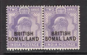 M19810 Somaliland Protectorate 1903 SG27/27d - 2a pair with SOMAL.LAND variety. - Picture 1 of 1