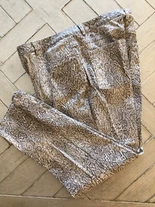 NWOT- Ruby Road -Silver-Gray-Snakeskin-Straight Leg-Cotton-Jeans-Pants-Sz 12-NEW - Picture 1 of 13