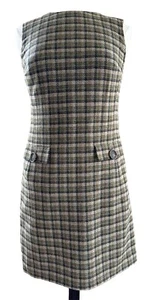 NWT Brooks Brothers Red Fleece Dress Size 6 100% English Wool Green Brown Plaid - Picture 1 of 9