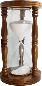 Reloj de arena temporizador de arena de madera grande con reloj de arena de d... - Imagen 1 de 1