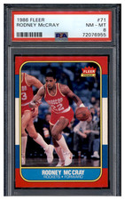 1986 Fleer Basketball Rodney McCray #71 Rookie RC Card PSA 8
