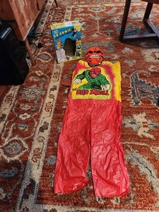 RARE Red Skull Marvel Ben Cooper Vintage Mask Costume Box 1978 Halloween Medium - Picture 1 of 12