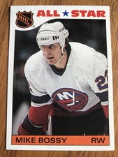 1985 Topps Hockey Sticker #9 “MIKE BOSSY” New York Islanders ( Gem~Mint! ) Look!