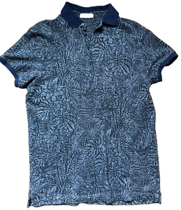 Herren Poloshirt ETRO S Jungle Printed Kurzarm Indigo Blau Italy Bin-P - Bild 1 von 6