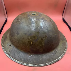 Original Casco Brodie Mk2 Del Ejército Británico De La Segunda Guerra Mundial - Imagen 1 de 19