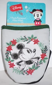 Disney Mickey Mouse Inside Wreath 2pc Mini Oven Mitts - Picture 1 of 6