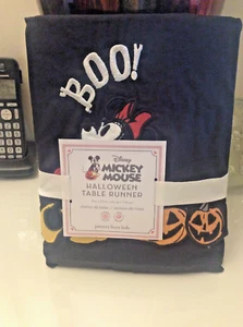 Disney Pottery Barn Mickey Mouse Holiday Table runner gift party halloween kid , - Picture 1 of 12