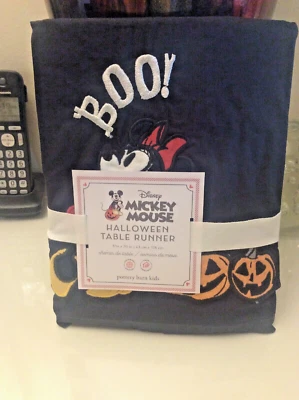 Disney Pottery Barn Mickey Mouse Holiday Table runner gift party halloween kid , - Image 1 of 4