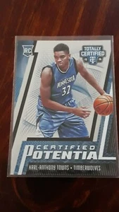 2015-16 Panini Totally Certified */199 Karl-Anthony Towns Potential Rookie #8 RC - Picture 1 of 2