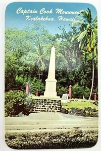 Vintage Postcard Captain Cook Monument Kealakekua, Hawaii HI DIECUT  - Picture 1 of 3