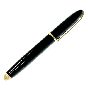 LOUIS VUITTON Used 750 Nib Dog Lacquer Fountain Pen Unisex Black Gold 317247 F - Picture 1 of 9