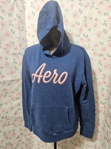 AERO, JUNIOREN MARINEBLAU/ROSA BAUMWOLLE BL 2-TEILIGES SWEAT-SET MIT KAPUZE & TASCHEN, GRÖSSE L - Bild 1 von 12