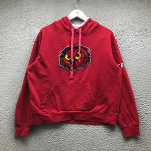 Temple University Owls Sweatshirt Hoodie Boys Youth Large L Embroidered Logo Red - Picture 1 of 5