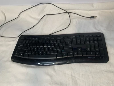 Microsoft Comfort Curve Keyboard 3000 Model 1482 USB KU-1079 Tested Working - Image 1 of 4
