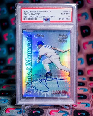 2000 Topps Finest Moments TONY GWYNN Refractor AUTO PSA 8 Autograph Padres - Image 1 of 2