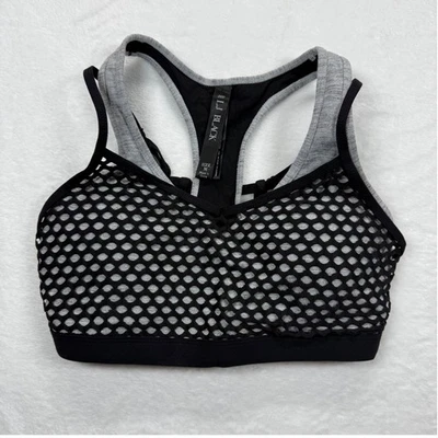 Lorna Jane LJ Black Premium Sports Bra Mesh Racerback Medium Support Size M - Image 1 of 4