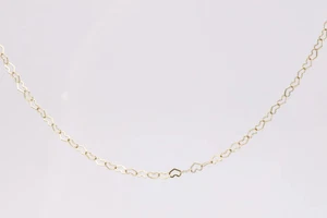 18.5" 14k Yellow Gold Heart Link Chain (2.77g.) - Picture 1 of 1