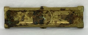Antique Brass Native American Indian & Pinecones Pen Rest Tray Holder - Picture 1 of 19