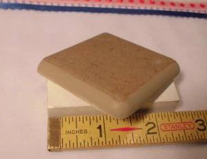 2 pcs. *Matte Light Brown* #CR82 Terra Marrone by American Olean;  2" Bullnose  - Picture 1 of 11