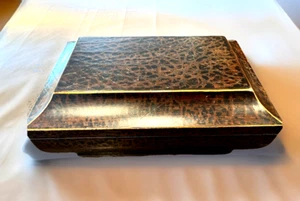 Quality Ornate Wood Display Chest 11” X 16.5” Top Opening - Brass Handles - Picture 1 of 5