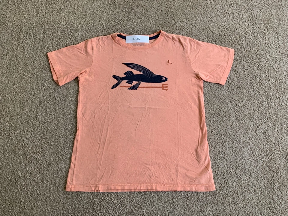 Patagonia Girls Shirt Large Pink Flying Fish Short Sleeve Crewneck Youth Cotton - Image 1 of 4
