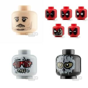 Genuine Lego Custom Printed Heads printing by Firestar -Pick Style!