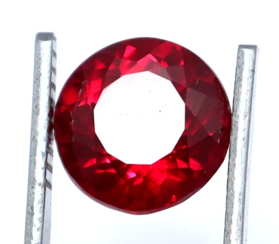 Natural 6.30 Ct Round Shape Red Ruby Gemstone Certified Loose Gemstone - Image 1 of 4