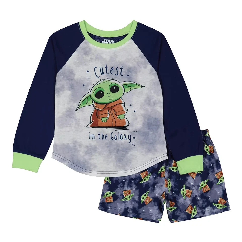 Girls’ $36 Star Wars Mandalorian The Child Baby Yoda Top & Shorts PJ Set Size 6 - Image 1 of 1