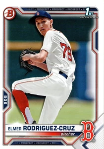 Elmer Rodriguez-Cruz Boston Red Sox 2021 Bowman Draft 1st Bowman Card - Picture 1 of 2