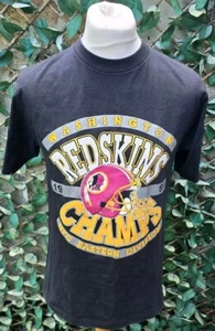 Vintage 1991 Washington Redskins NFC Championship T-Shirt | LARGE | Trench Ultra - Picture 1 of 6