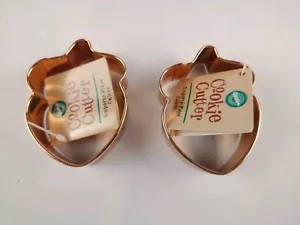 Lot 2 Wilton 2000 Copper Plated Cookie Cutters Acorn - Picture 1 of 4