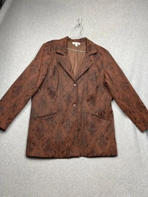 Chaqueta Blazer Deportiva Coldwater Creek Para Mujer 2X Cachemira Western Southwest Boho Foto 1 de 4