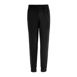 MENS UNISEX ATHLETIC-INSPIRED UNIFORM TWILL JOGGER PANTS PULL UP WITH DRAWSTRING - Picture 1 of 8