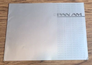 PAN AMERICAN WORLD AIRWAYS FIRST CLASS MENU JFK AIRPORT 1987 - Picture 1 of 5