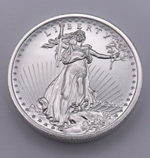 1907 Saint-Gaudens Tribute High Relief 2 oz .999 Fine Silver Intaglio Round BU