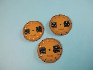 QUADRANTI CRONOGRAFO UOMO MARRONE E NERO VINTAGE 2 REGISTRI 17J POTREBBE ADATTARSI SEIKO - Foto 1 di 10
