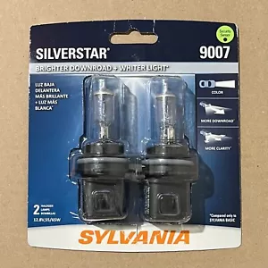 SYLVANIA 9007 SilverStar High Performance Halogen Headlight Pair Set 2 Bulbs - Picture 1 of 3