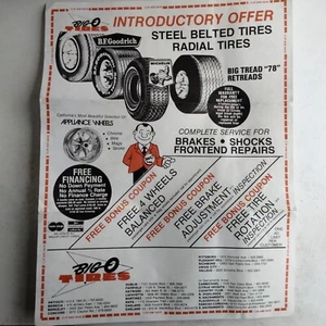 Vintage Big O Tires Clip And Save Ad Goodrich Michelin Appliance Wheels - Picture 1 of 3