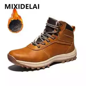Botas De Trabajo Seguridad Para Hombre De Cuero Impermeable Resistentes Oferta - Picture 1 of 27
