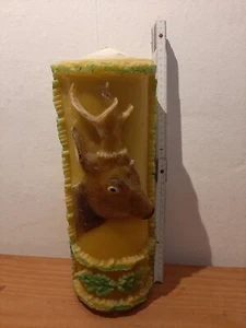 Große Motivkerze Reliefkerze Hirsch ca 30 cm Haushalt DDR - Bild 1 von 5
