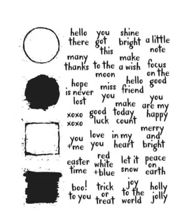 Tim Holtz Cling Stamps 7x8.5" - NOTE QUOTES CMS463 Stampers Anonymous - Bild 1 von 1