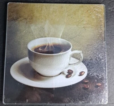 Cooking Concept Kitchen Square Cutting Board Tempered Glass 7.75 x 7.75" Coffee  - Image 1 of 2