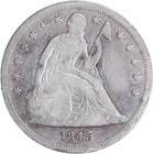 1845 Liberty Seated Silver Dollar Vg Uncertified #610