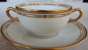 2 Sets Haviland Limoges Schleiger 169a Bouillon Cup & Saucer Sets - Picture 1 of 2