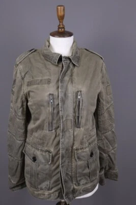 Zadig Voltaire Military Jacket Green Denim Cargo Multipockets Jacket Size S - Image 1 of 4